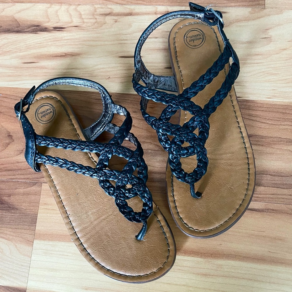 Girls Size 1 Black Sandals